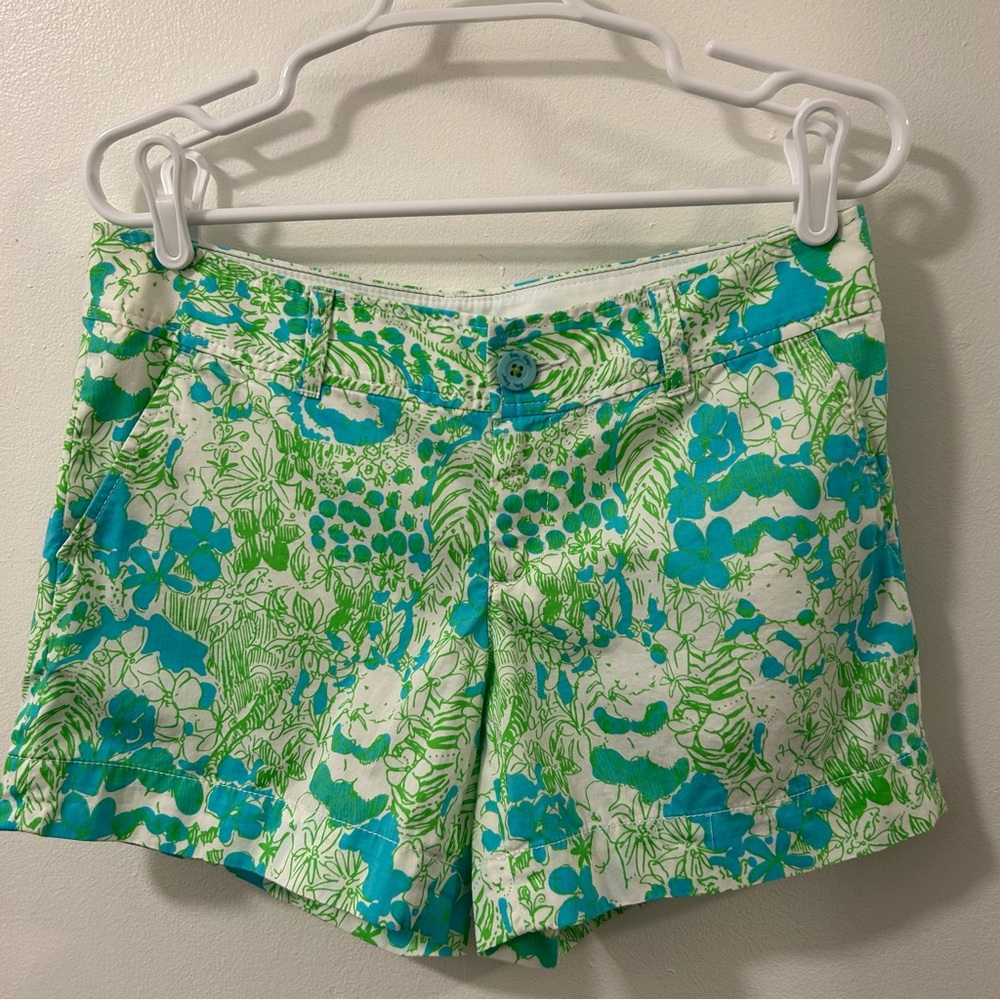 Lilly Pulitzer Callahan Short, Limeade - It’s A Zoo, Ladies Size 6, Four Pockets